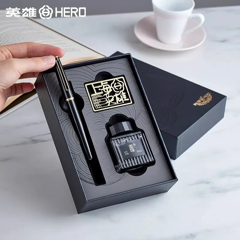 

Hero E518 Fountain Pen Ink Gift Box Adult Business Office Special High-End Gift Set Student Writing Practice Ink Pen