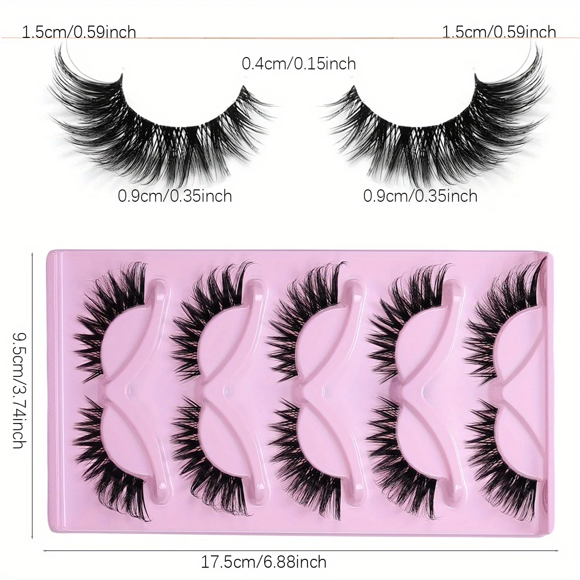 45 pares de pestañas de ojo de gato pestañas postizas largas naturales pestañas de Manga extremo alado pestañas alargadas maquillaje de pestañas postizas