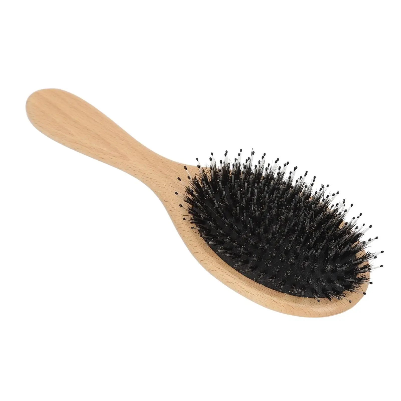 Wooden Paddle for hair Brush with Oval Cushion - Detangling & Scalp Massage Tool for men & Women - Salon Styling Essential