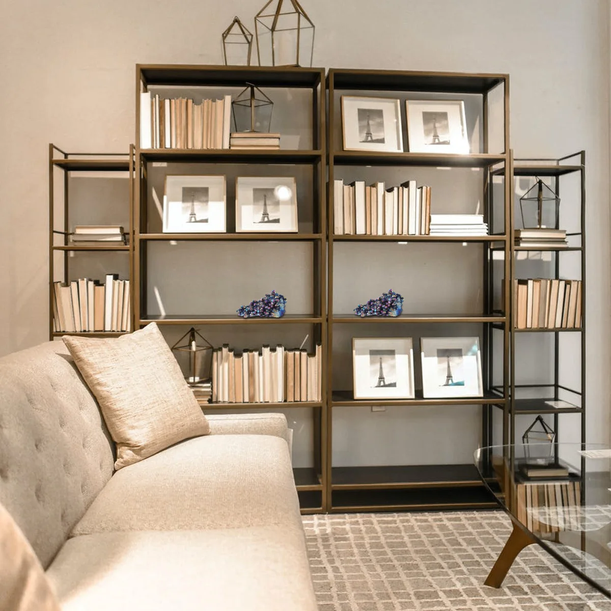 1Pcs Crystal Cluster Decor Natural Amethyst Stone for Aquarium Plants Fish Tank Garden Desk Decor Home Office Feng Shui Gift