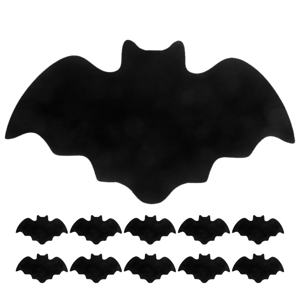 

16Pcs Black Felt Bat Placemats Halloween Table Mat for Dining Parties Heatresistant Slipresistant Easy Clean Bat Table Mat