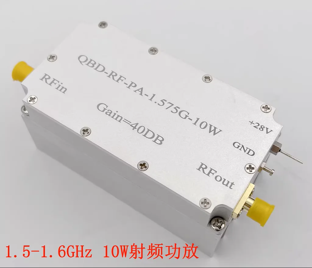 

10W 1.5-1.6GHz RF Power Amplifier 40dBm-10W Amplifier Amp GPS Beidou with Heat Sink
