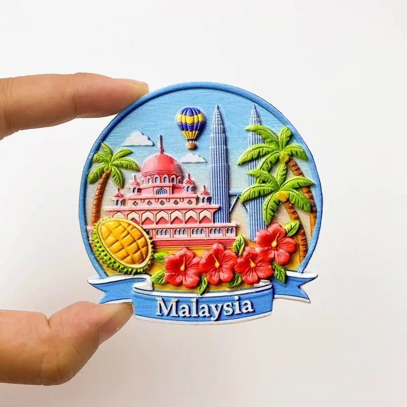 Home Decor Refrigerator Magnets Malaysia Souvenirs Gifts High-end Trending Travel Relief 3D