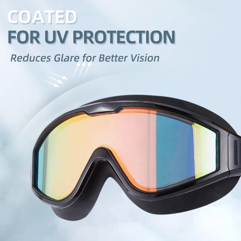 Aquaplay gafas de natación con lentes de silicona impermeables y antivaho, alta definición, profesional, carreras, buceo, esnórquel