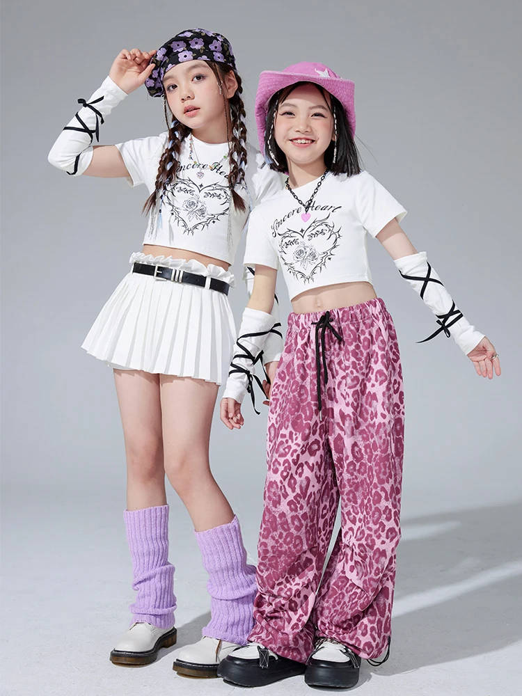 Girls' street dance costumes, children's jazz dance costumes, jazz performance costumes, explosive street children's hip-hop per