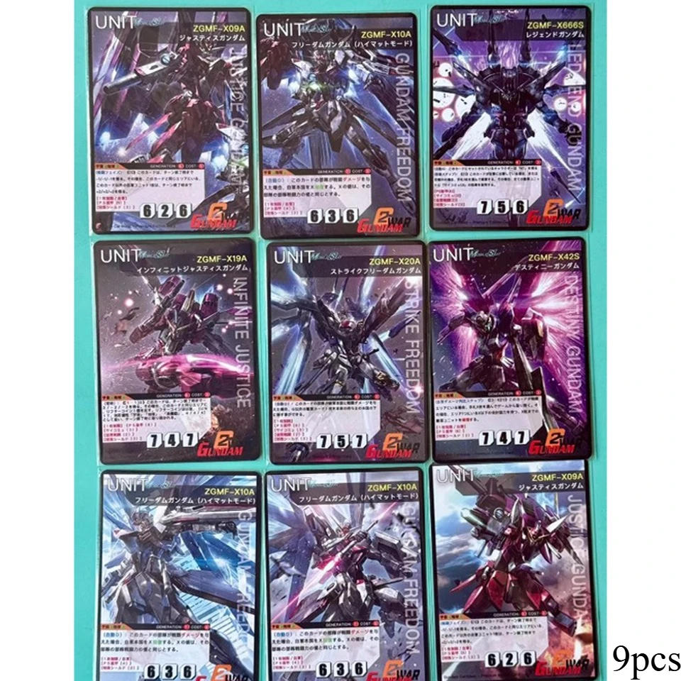 

9 шт./компл. карты Gundam TCG DIY на заказ Freedom Strike Legend Gundam аниме обычная карта Коллекционный подарок стандартные карты для детей