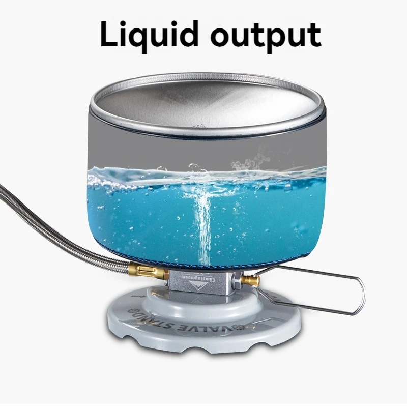 Campingmoon-屋外ストーブ延長パイプアダプター,フラットガスタンク,バルブ付き延長ライン,キャンプアクセサリー