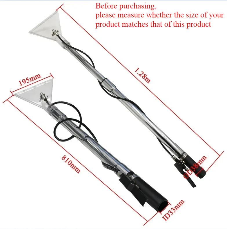 Universal Wet Dry Vacuum Cleaner Brush Head Floor Nozzle Transparent Suction Sofa curtain Carpet & Upholstery Cleaning Wand Tool