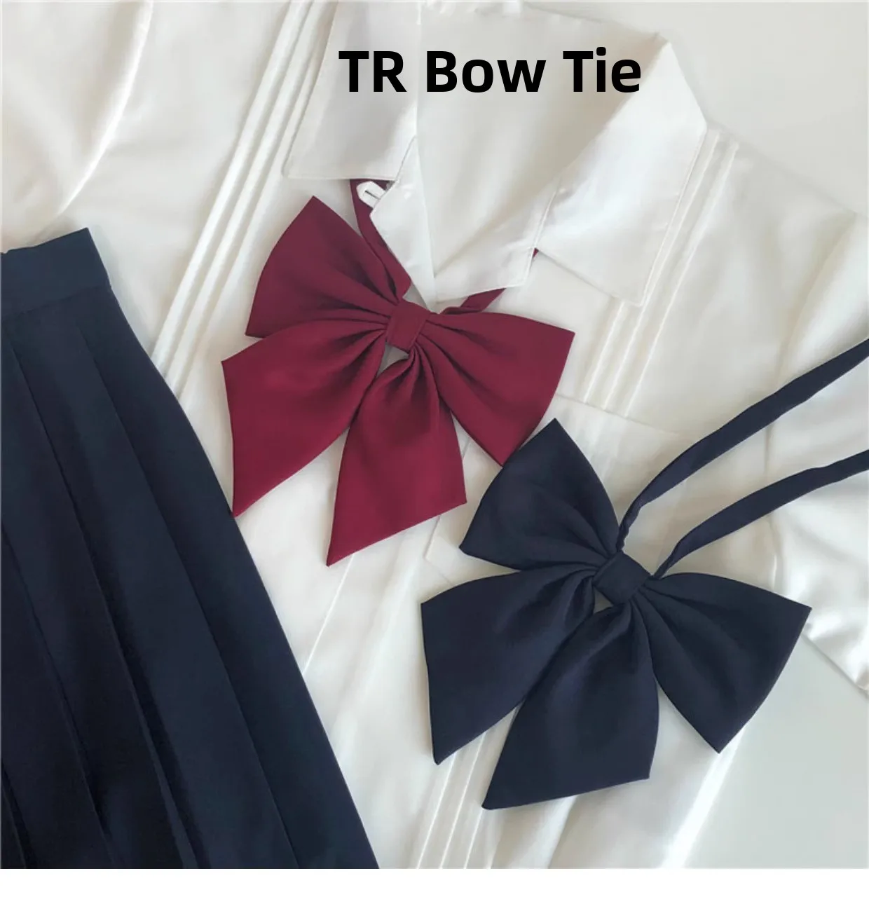 

Женская школьная форма: однотонная бабочка-бант с перьями, аксессуар для матросского костюма, красный галстук-бабочка с перьями