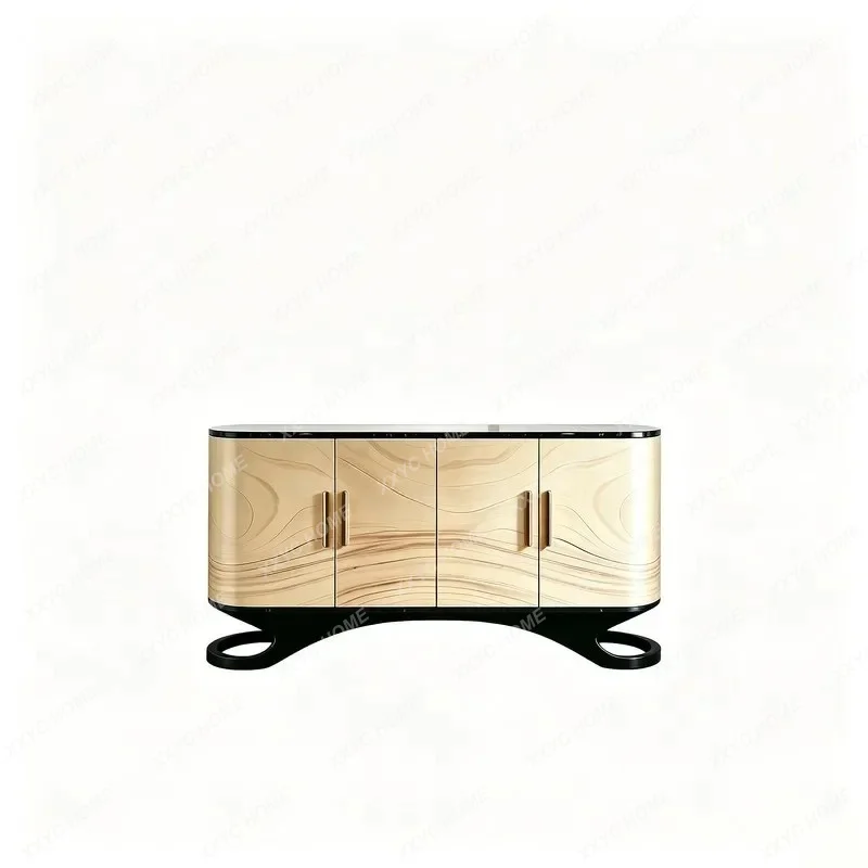 XX Mid-Century Solid Wood Sideboard Retro Painted Storage Cabinet for Living Room Entryway Wall Decor