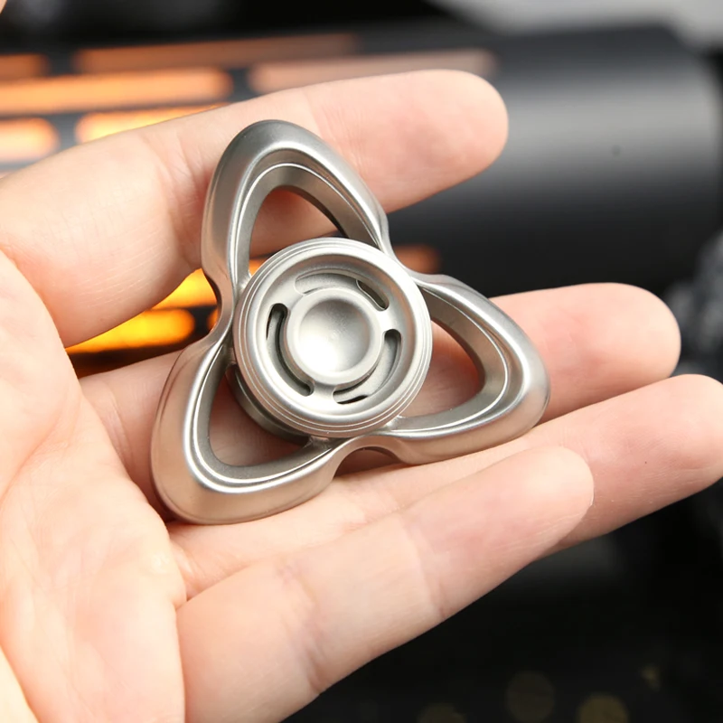Rvs Threeleaf Vingertop Gyroscoop EDC Decompressie Speelgoed Fidget Spinner Voor Stress Volwassen Stress Speelgoed Cadeau