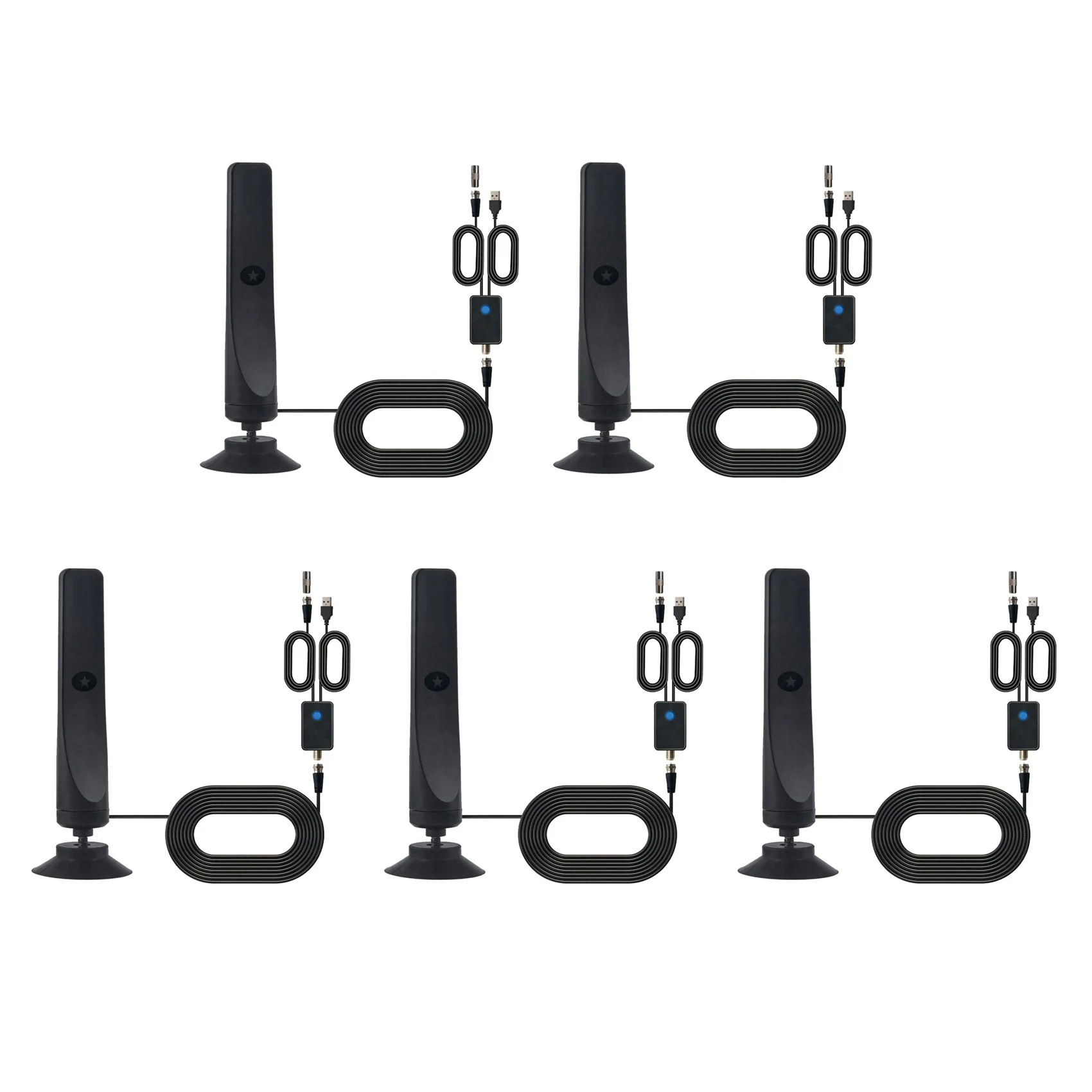 AS95-5X هوائي التلفزيون مكاسب عالية هوائي رقمي داخلي تضخيم إشارة الداعم لنطاق واسع HDTV استقبال التلفزيون المنزلي