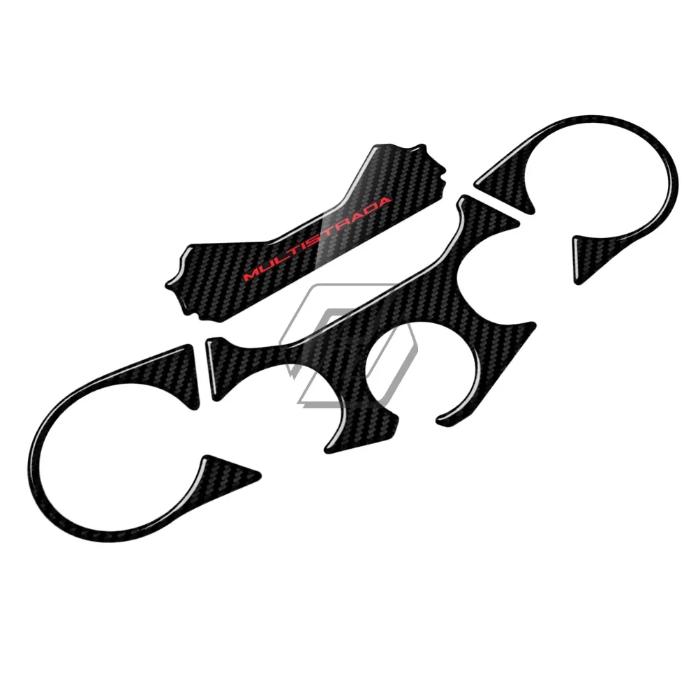 

Motorcycle Carbon-look Top Triple Clamp Yoke Sticker For Multistrada 2011 2012 2013 2014