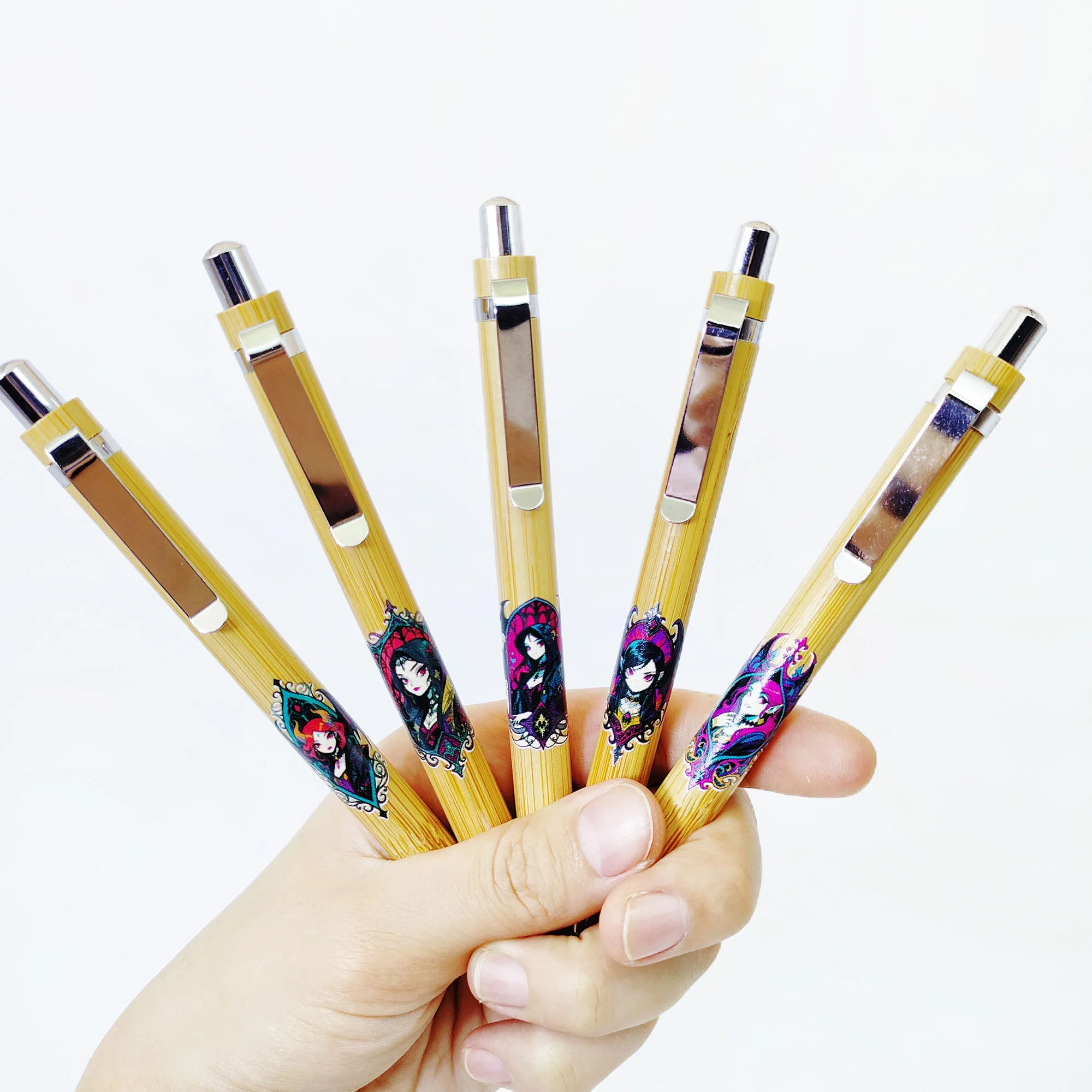 

6pcs/12pcs Gothic themed ballpoint pen Gothic styled ballpoint pen Student writing stationery office and activity ballpoint pen.