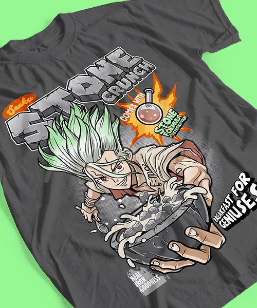 Anime T Shirt Japanese unisex Doctor Stone Senku Ishigami cereal