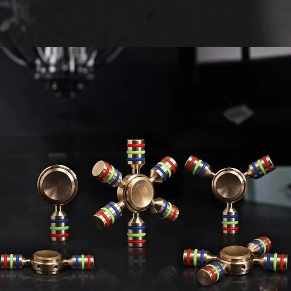 Metal Fingertip Gyroscope Rotator, Silent Bearing Hand Cranked Rotator, Fingertip Gyroscope Anti Anxiety Children&#039;s Adult Toy