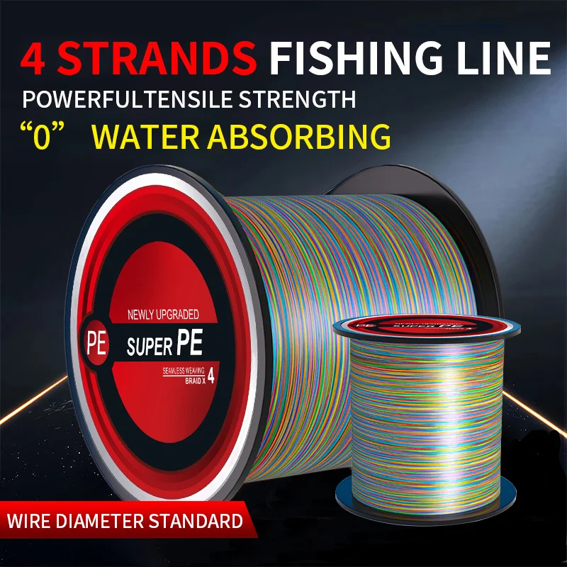 

4 braided PE line, specially designed for lure fishing,with high strength and wear resistance,Suitable for all fishing