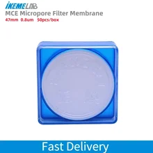 IKEME 50pcs MCE Micropore Filter Membrane 47mm/50mm 0.8um/0.22um Laboratory Microporous Membrane