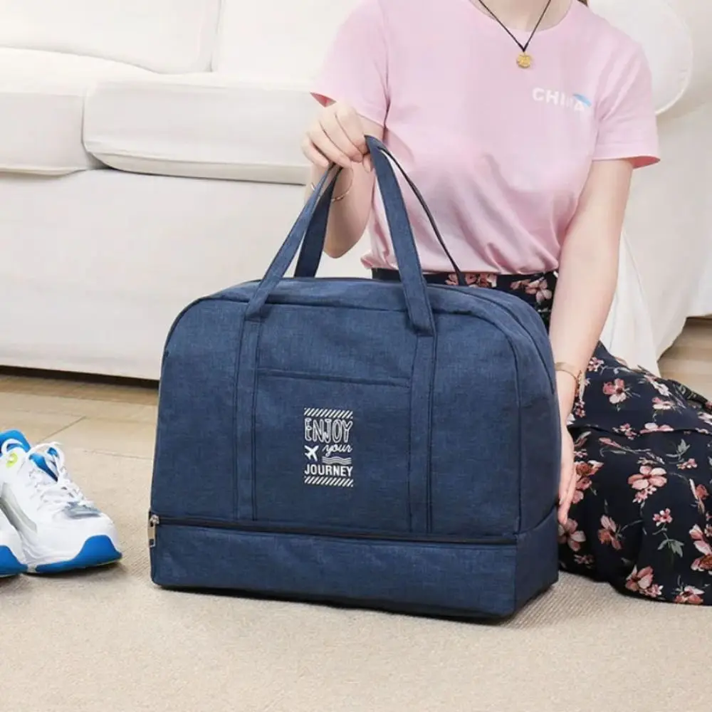 Women's Large Capacity Travel Bag Fitness Yoga Handbag Wet and Dry Wide Shoulder Strap Outdoor Tote Bag