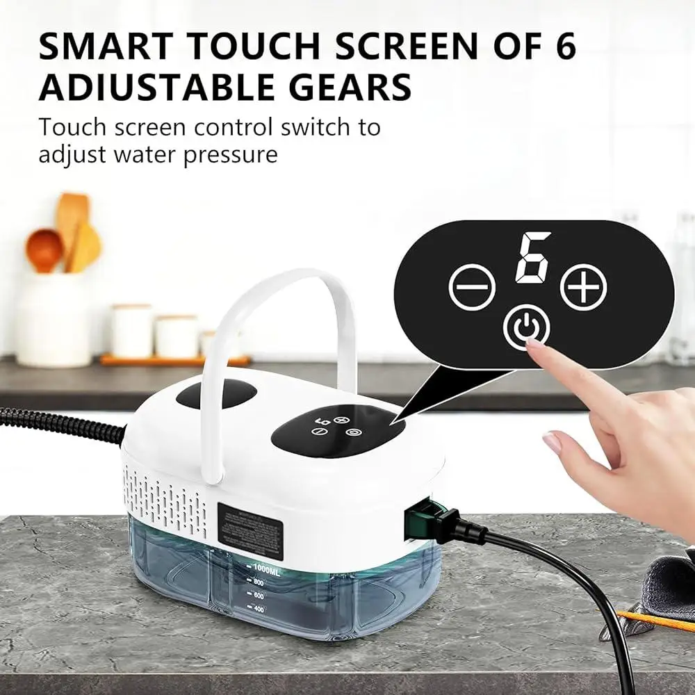 High Pressure 2500W Handheld Steam Cleaner Portable Decontamination Machine Includes Multiple Brushes Home Cleaning