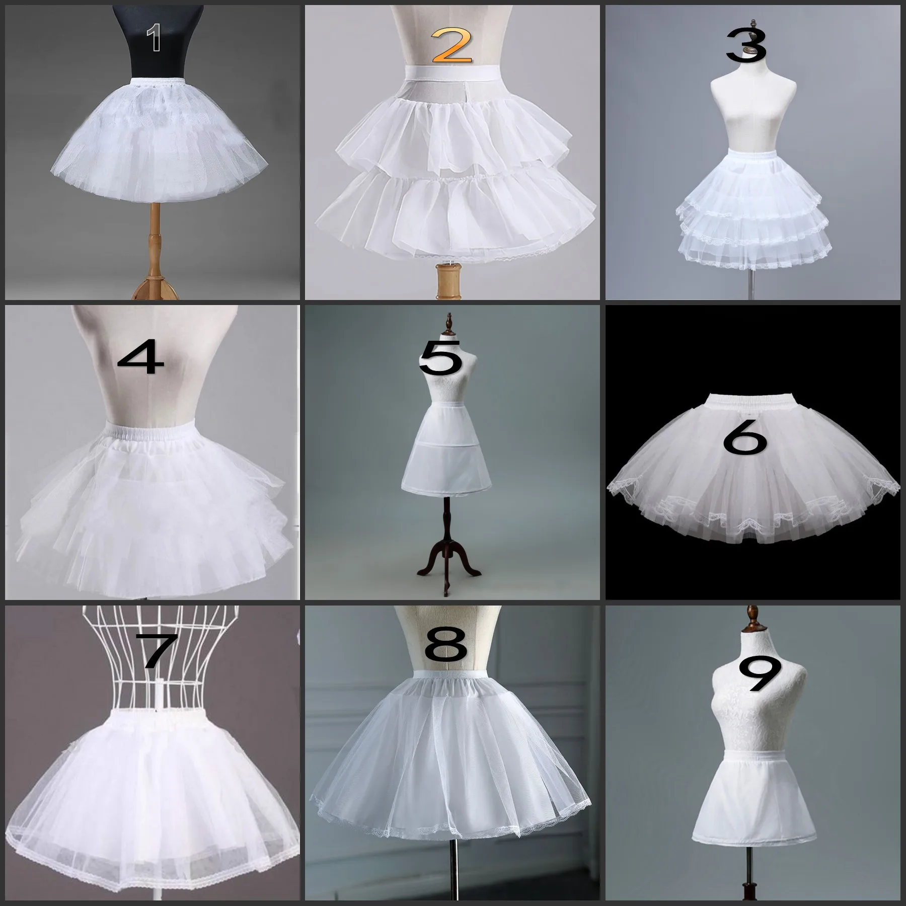 Rok Dalam Perempuan Bunga Gaun Pendek Pesta Cosplay Rok Kecil Lolita Rok Tutu Balet Rockabilly Crinoline