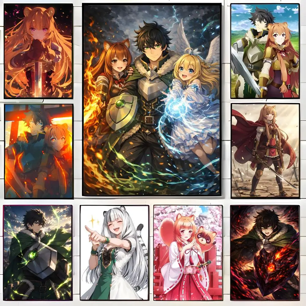 epic anime T-The Rising of the Shield Hero Poster Wall Art Print Decorative Mural Home Decor Gift Unframed