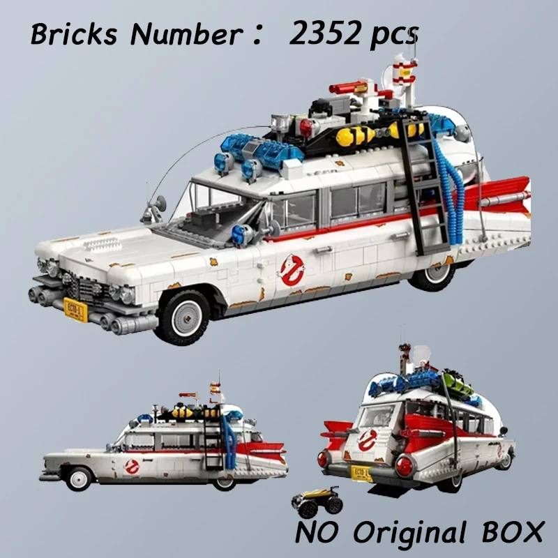 MOC Ghostbusters Ecto-1 Bausteine Auto Modell Ziegel Für Kinder Erwachsene Spielzeug Geburtstag