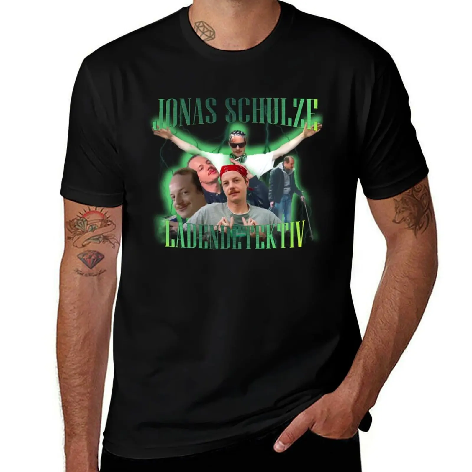 

Jonas Schulze (Discounter) Bootleg T-Shirt vintage blanks Short sleeve tee graphic t shirt vintage mens cotton t shirts
