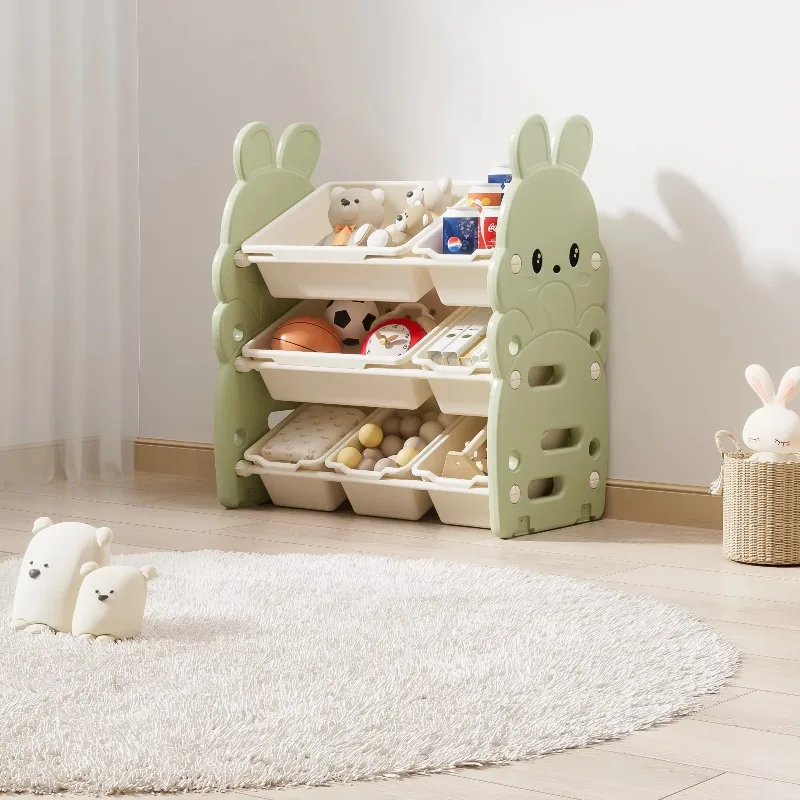 

Children's bookshelf toy rack storage children's plastic material cabinet toy rack storage storage cabinet