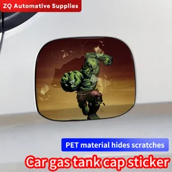 Anime Hulk Car Sticker Refueling Cap Fuel Tank Cap Cover Waterproof Sunscreen Sticker Decoration Car Body Stickers Accessories