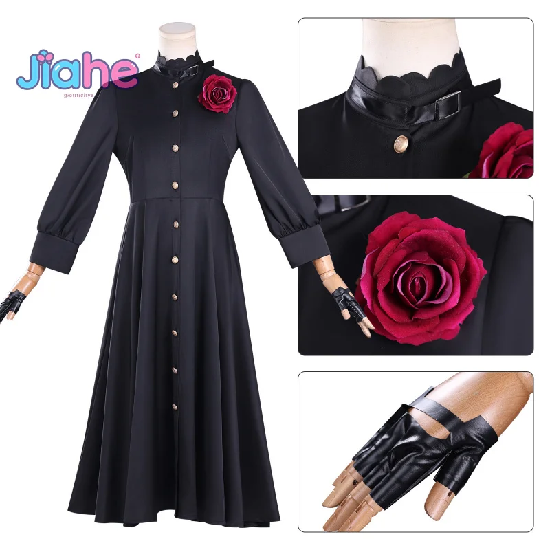 القرمزي القرمزي فان ديميون قد أطلب شيء نهائي واحد؟ أزياء تنكرية للفتيات الجميلات فستان كرنفال الهالوين زي جديد #5