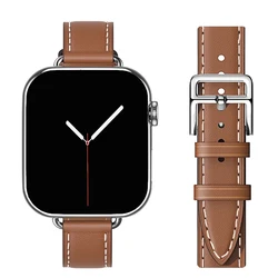 Double Tour leather Strap For Apple Watch Ultra band 49mm 45mm 42mm 44mm Iwatch Series 7 6 Se 5 4 38mm 40mm Fashion Correa 41mm