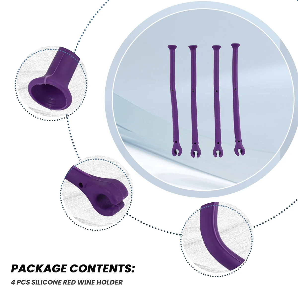 Гибкая посудомоечная машина для экономии стеблей, набор из 4 штук для бокалов для вина, фиксированная посуда HY