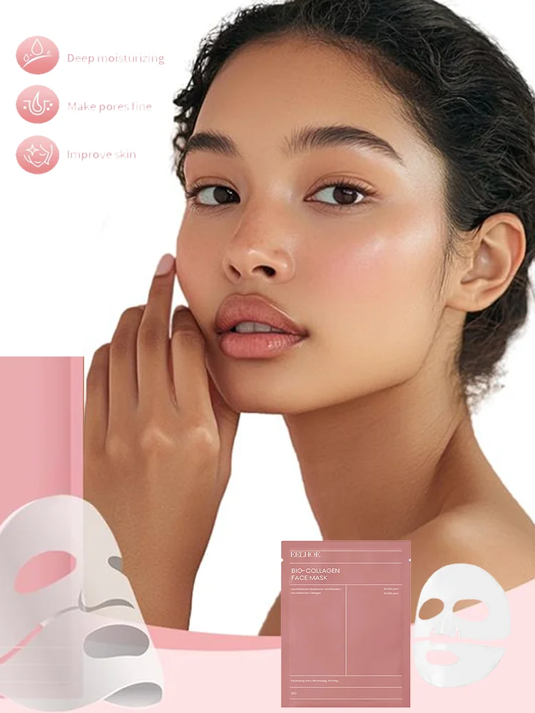 

Moisturizing Bio Collagen Face Mask Shrink Pores Deep Hydrating Overnight Mask Refreshing Brightening Face Skin Care