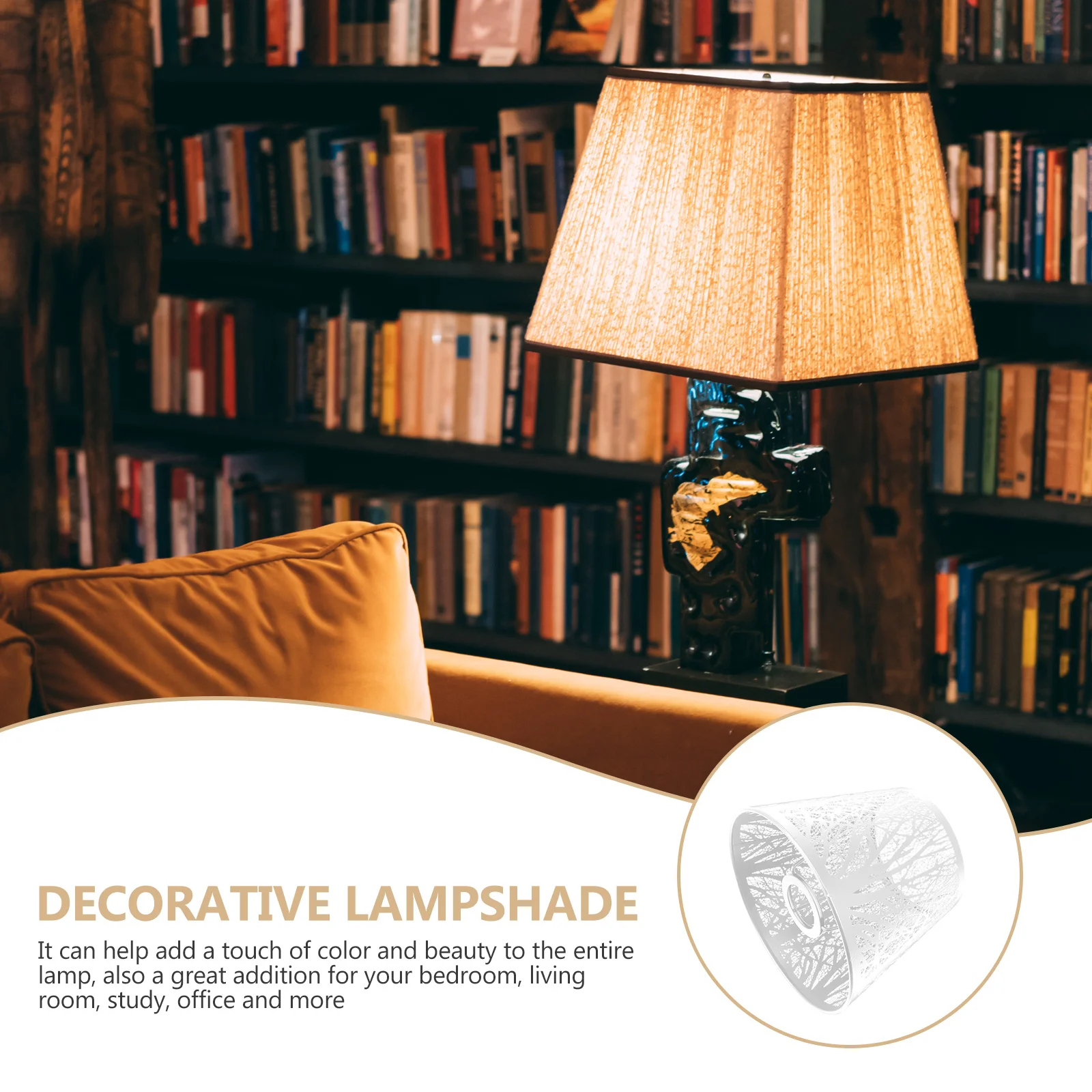 

1Pcs E27 Light Mouth Lampshade Iron Shadow Creative Lamp Cover Desktop Home Decor Durable Decorative Light Cover Lamp