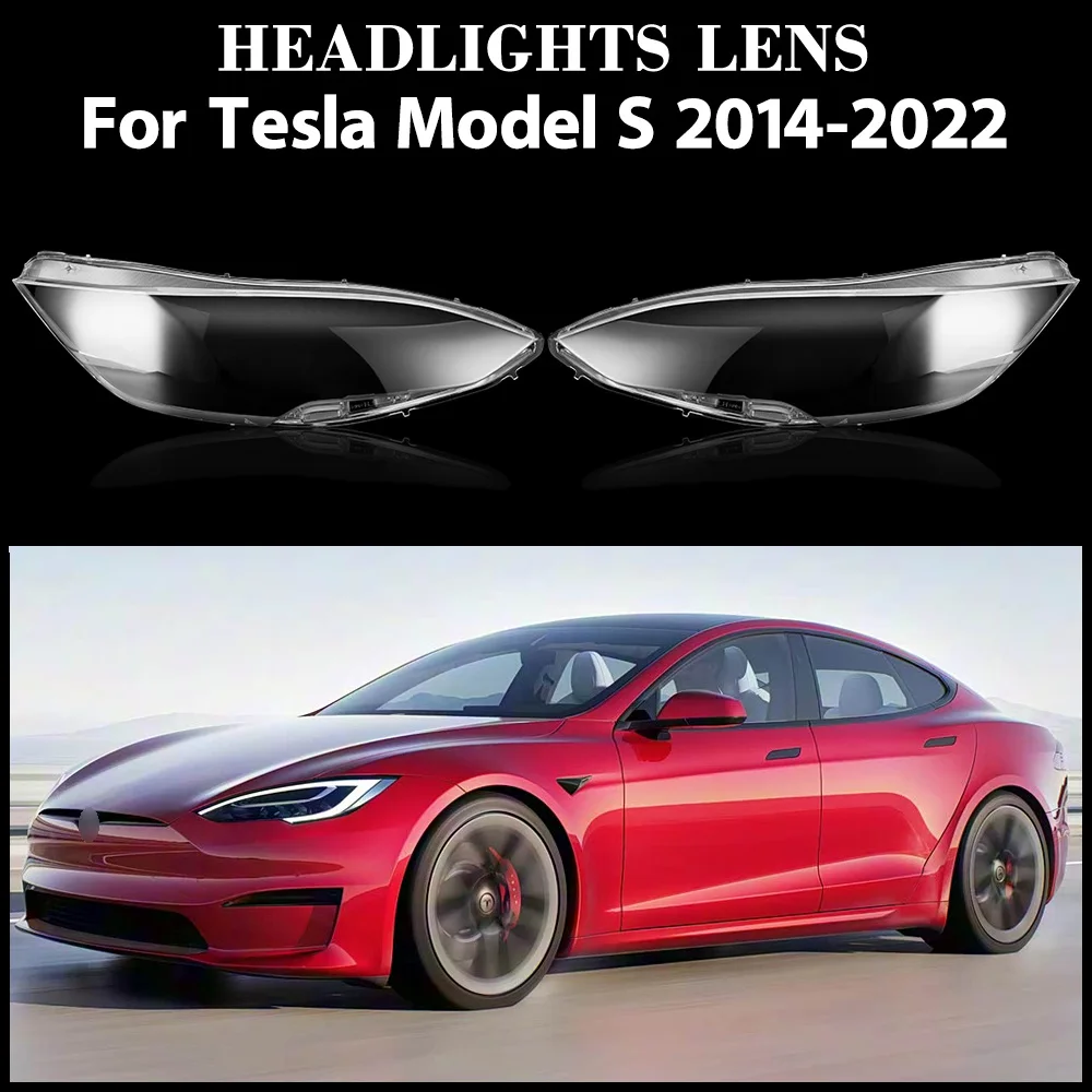 For Tesla Model S 2014-2022 Headlamp Cover Headlight Transparent Lens Lamp Shell Masks Plexiglass Replace Original Lampshade