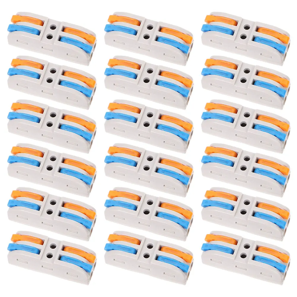 

18 Pcs Wire Connectors Quick Splice Blocks Electrical Lever Nut Connector 222x18 Colored Terminal Small Auto Car Copper Nylon