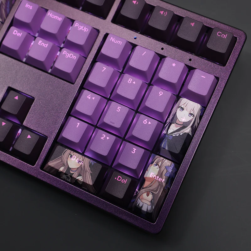 Imagem -05 - Anime Gaming Keycaps Grupo 108 Chaves Definir Honkai Star Rail Herói Pbt Dye Subbed Keycaps Retroiluminados Ansi 61 87 104 108 Layout