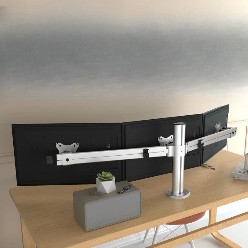 Three-screen monitor holder Multi-screen computer LCD heightening frame Perforated AL300
