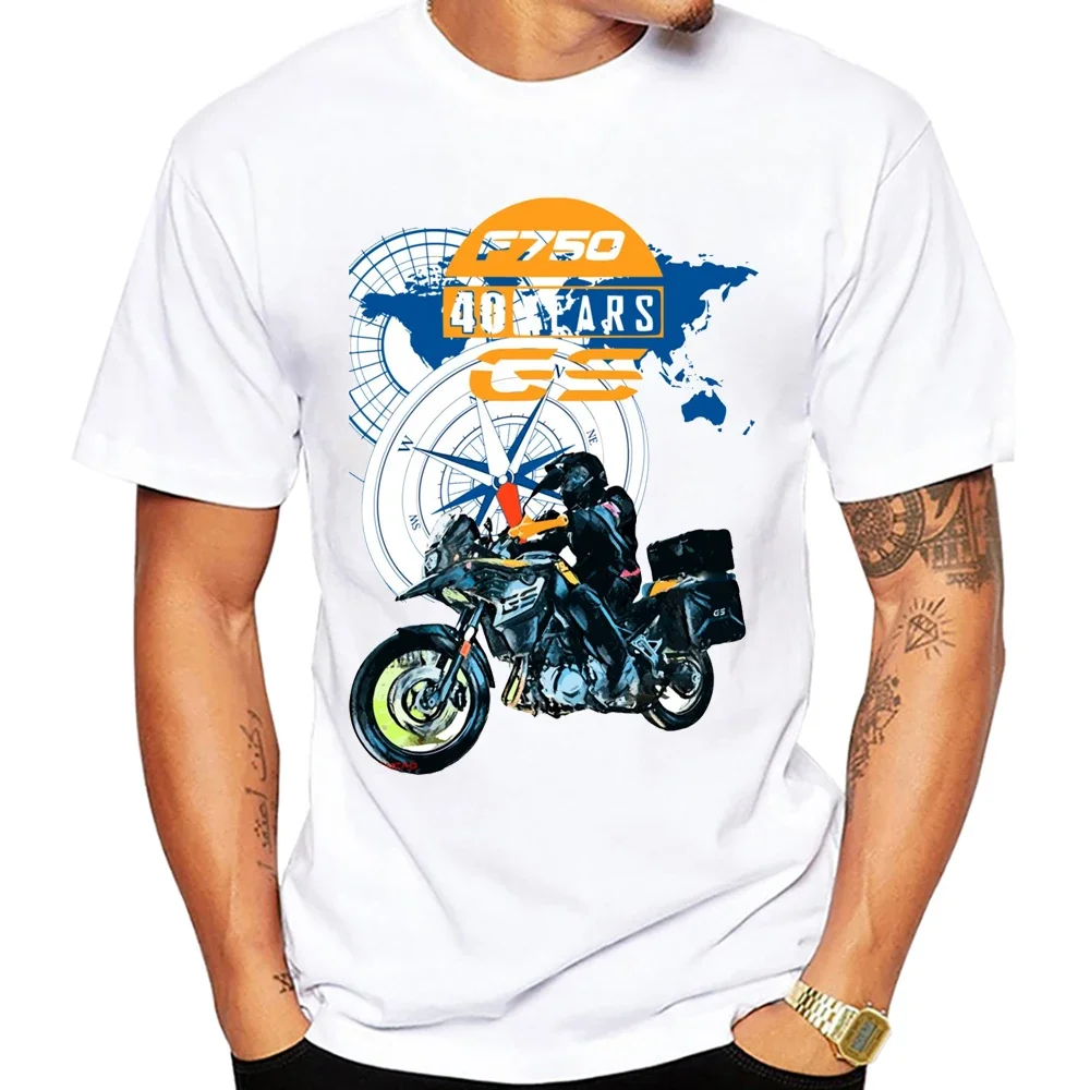 

F750 GS 40 Years City BMWF700 F800 GS Adventure I'am A GS Overlander Motorcycle Sport T-Shirt Men Short Sleeve Boy White Tees