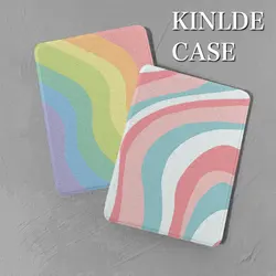 kindle case Rainbow paperwhite123 has magnetic sleep wake silicone soft case Youth Edition 658TPU leather case drop proof case