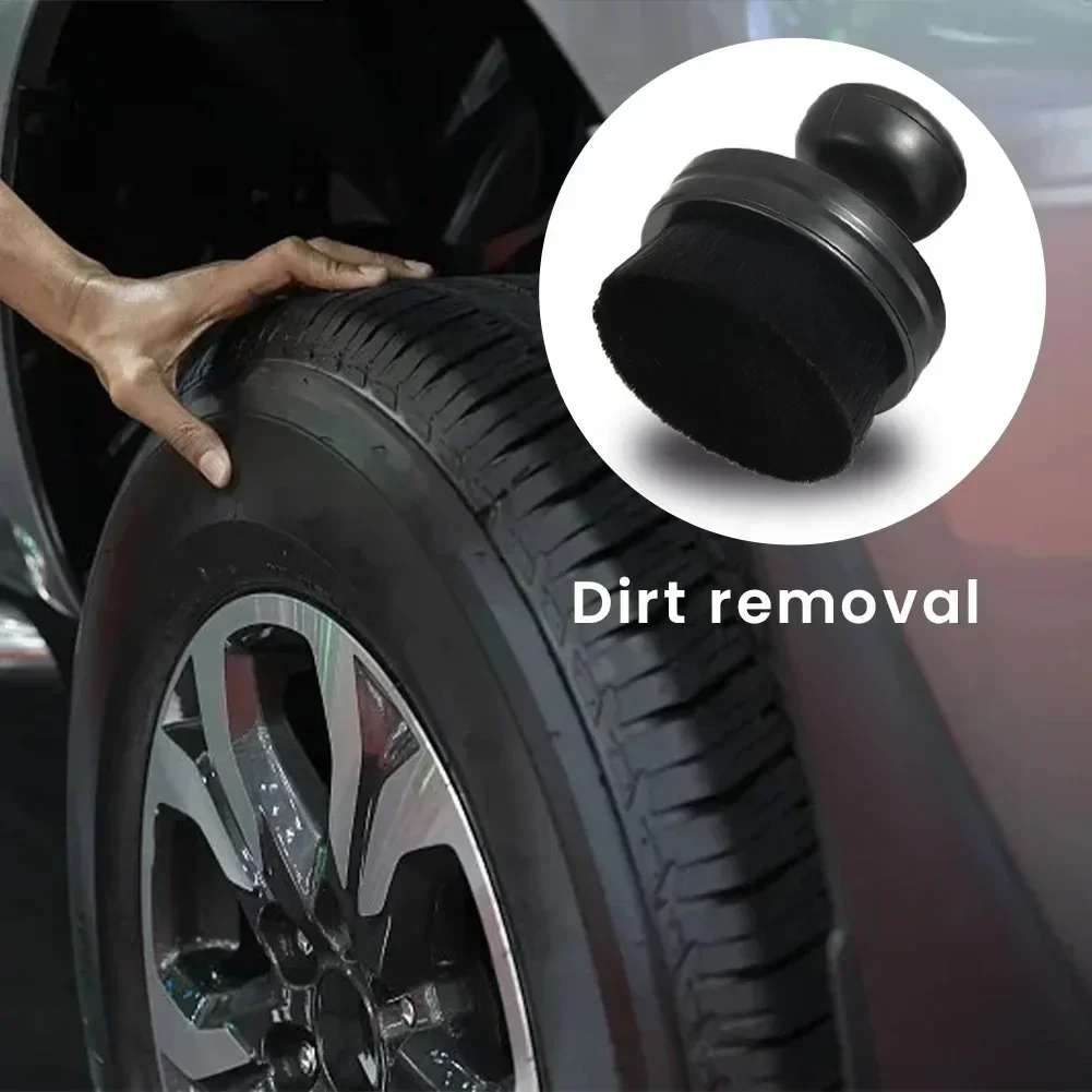 فرشاة توزيع الإطارات المحمولة المحمولة عالية الكثافة للسيارة مع حامل منظف تفاصيل السيارات فرشاة تنظيف أداة السيارة