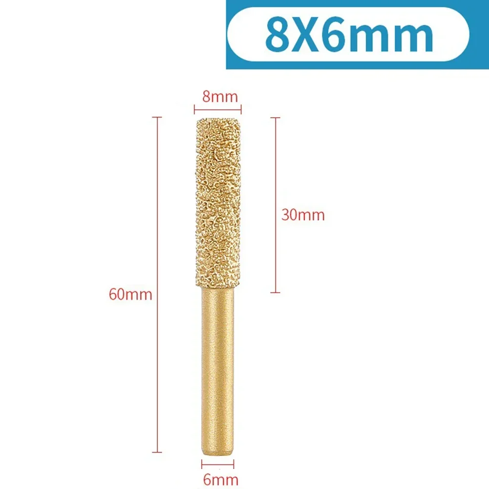 

High Quality 1 Pc Brand New Diamond Burr Head Grinding Head 6mm Round Shank 8/10/13/15/20/25mm Diamond Burr Head