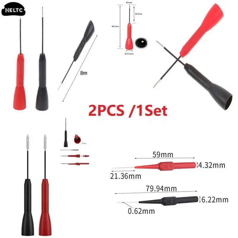 1 Pair Non-destructive Multimeter Test Needles 0.7MM Flexible Extension Replacement Probe Multimeter Test Probes Auto Tools