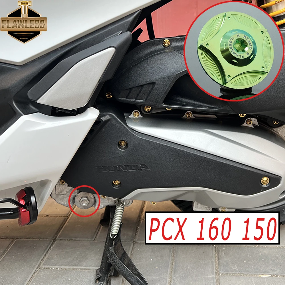 

FLAWLESSTI Gr5 Титановая крышка масляного фильтра двигателя для Honda PCX 160 150 ADV 160 150 2018-2025