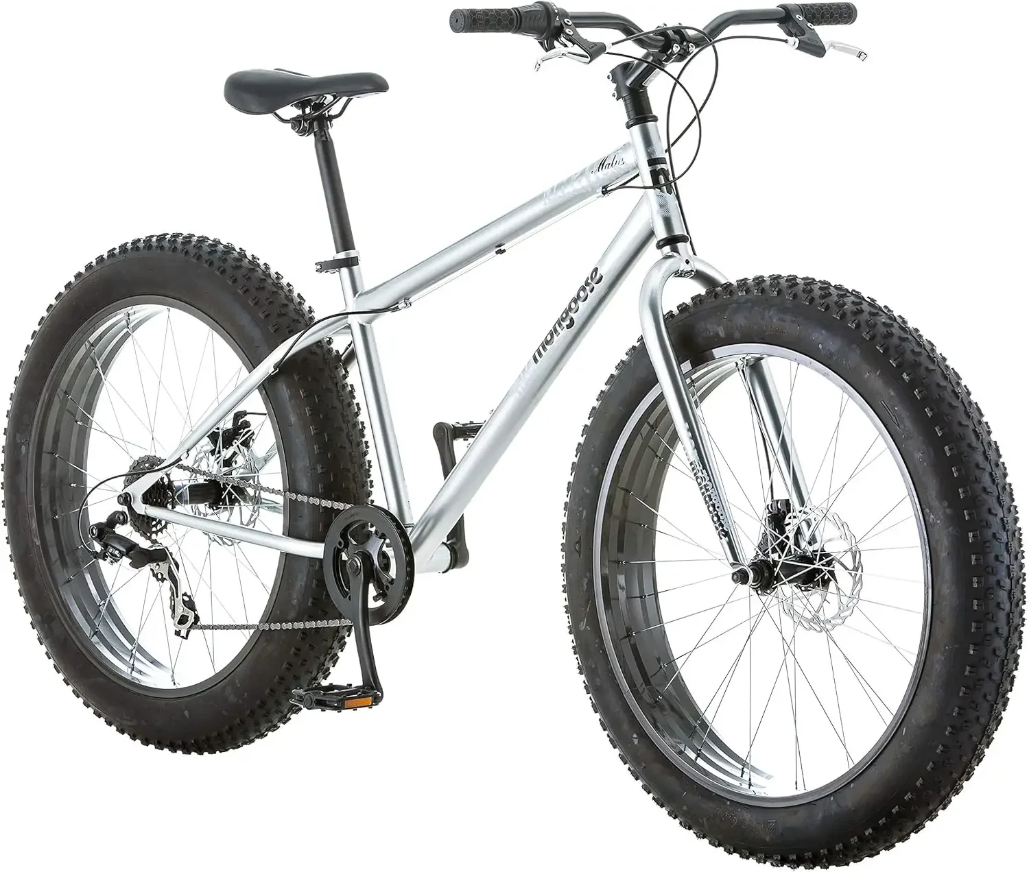 Women Fat Tire Mountain Bike, 26-Inch Bicycle Wheels, 4-Inch Wide Knobby Tires, Steel Frame, 7 Speed Dri