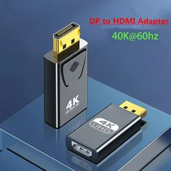 FDBRO 4K DP Male To Female HDMI DisplayPort To HDMI-Compatible Adapter 4K 30Hz/60Hz HD Adapter Video Audio for Laptop PC HDTV