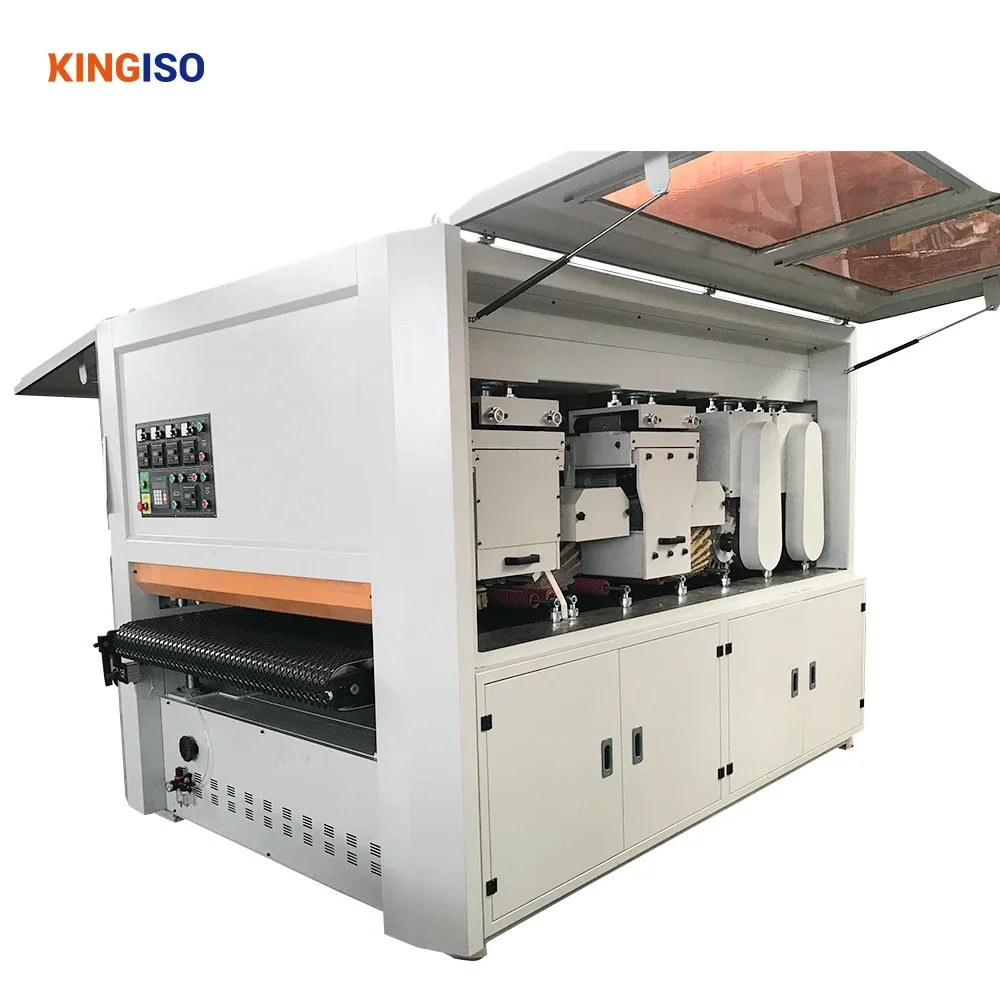 KI13002Z-2O-2R Automatic Combination Door Cabinet Wood Disc Brush Polish Sanding Sander Machine