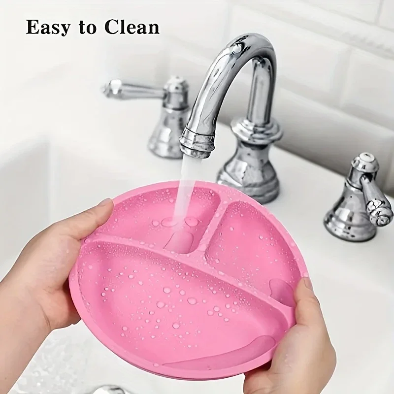 1PCS Baby Sucker Silicone Dining Plate BPA Free Children Dishes Suction Toddle Training Tableware Kids Feeding Bowls Baby Stuff