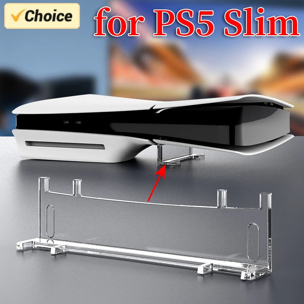 For PS5 Slim Horizontal Stand Non-slip Host Storage Stand Bracket for Playstation 5 Slim Disc & Digital Edition Game Accessories